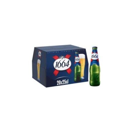 Bière blonde 1664 pack de 20 bouteilles de 25cL