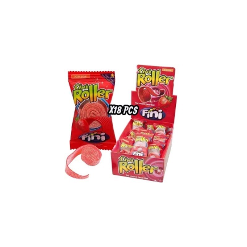 BOÎTE "ROLLER" FRAISE  ACIDULÉE 18X20G - FINIBOÎTE "ROLLER" FRAISE  ACIDULÉE 18X20G - FINI