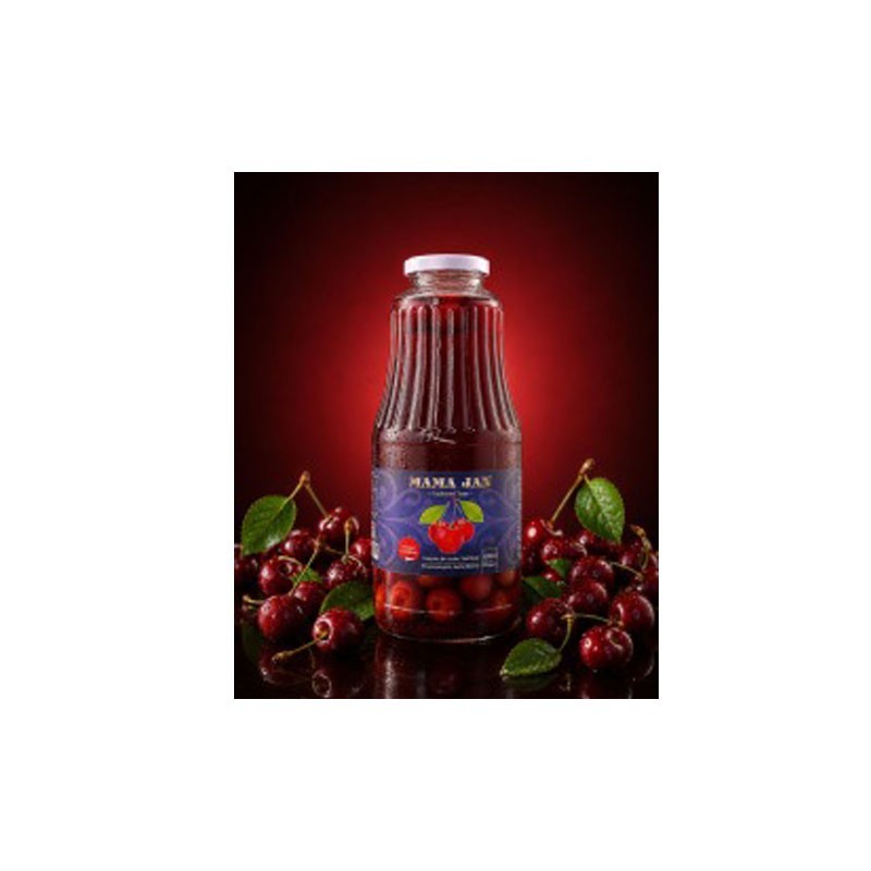 MAMA JAN – Boisson traditionnelle à la CERISE avec fruits entiers – 1 L x12 bouteilles