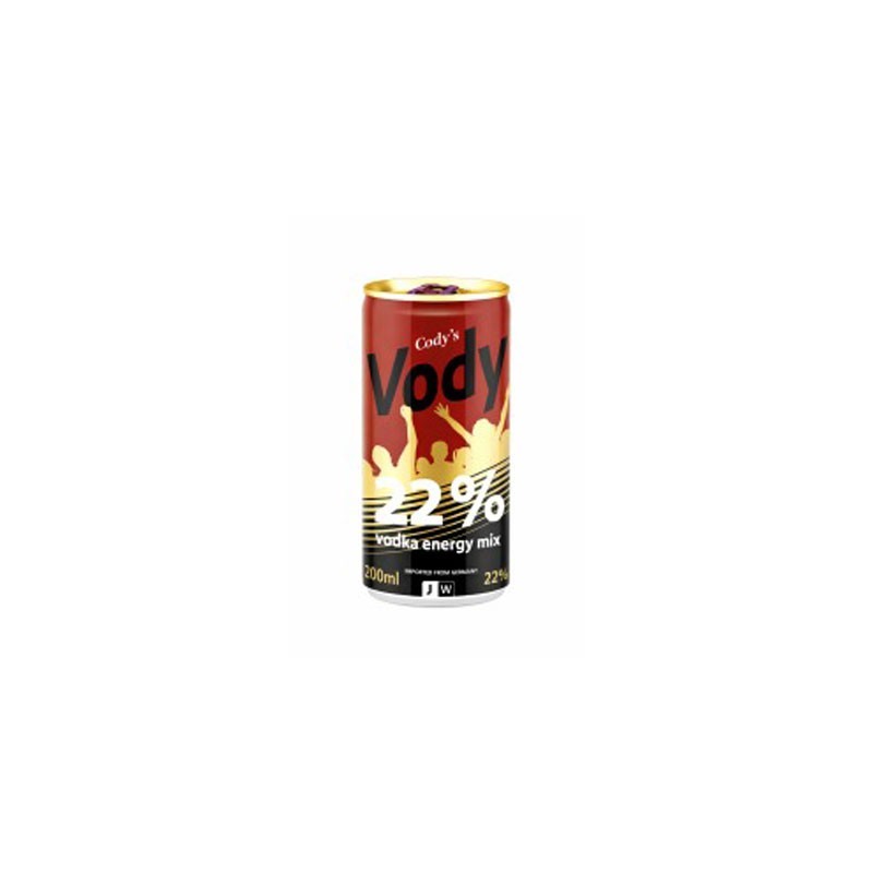 VODY Vodka Energy 22%vol 200ML x24