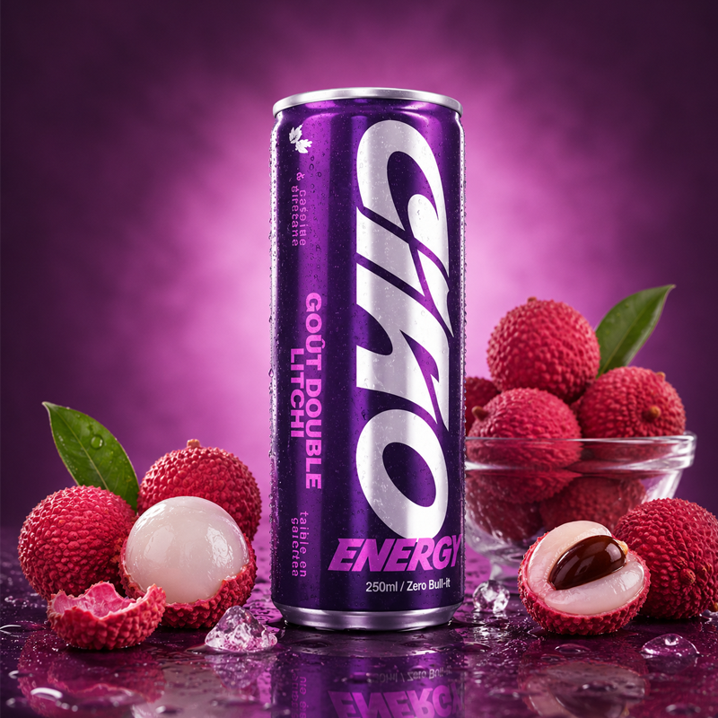 Cio Energy Boisson Énergisante saveur double litchi