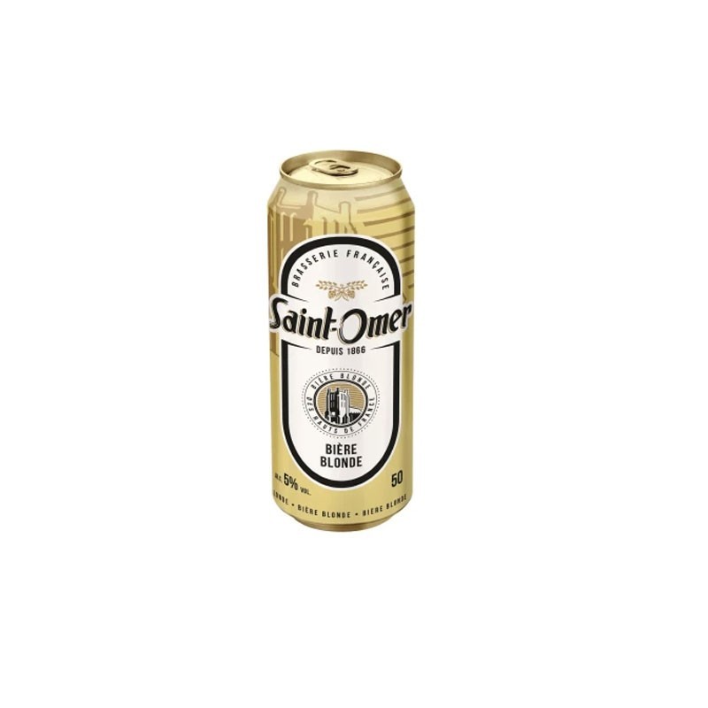 Bière blonde SAINT OMER 5° Canette 50cl x24